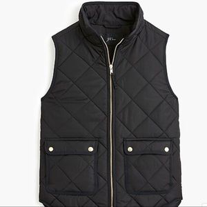 NWT J. Crew Black Excursion Puffer Vest Size Med
